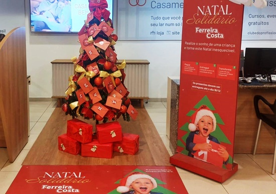 Campanha Natal Solidário acontece na Ferreira Costa até o dia 16