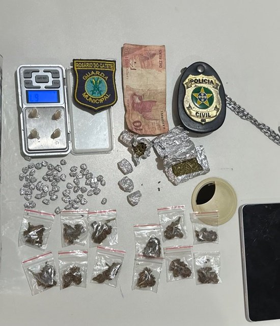Polícia Civil e Guarda Municipal prendem dois homens por tráfico de drogas em Rosário do Catete
